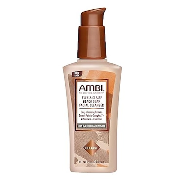 Ambi Even Clear Purifying Charcoal Black Soap Facial Cleanser With Nutrient Rich Sweet Potato Complex Helps Even Skin Tone 35 Ounce