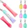 Cupoita Lip Balm Keychain Cap for Laneige Summer Friday and Glossier Lip Balm Holder for Lanyard or Bag Lip Gloss Keychain for WomenReplacement Cap with Stopper Prevent Spills
