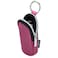 Homakover Portable Lip Balm Organizer Case with Keychain Travel Chapstick Holder Storage Bag Waterproof Small Cosmetic Organizer AntiLost Lipstick Lip Gloss Sleeve Pouch Keeper Case Rose Red Large