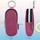 Homakover Portable Lip Balm Organizer Case with Keychain Travel Chapstick Holder Storage Bag Waterproof Small Cosmetic Organizer AntiLost Lipstick Lip Gloss Sleeve Pouch Keeper Case Rose Red Large