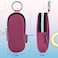 Homakover Portable Lip Balm Organizer Case with Keychain Travel Chapstick Holder Storage Bag Waterproof Small Cosmetic Organizer AntiLost Lipstick Lip Gloss Sleeve Pouch Keeper Case Rose Red Large