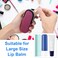 Homakover Portable Lip Balm Organizer Case with Keychain Travel Chapstick Holder Storage Bag Waterproof Small Cosmetic Organizer AntiLost Lipstick Lip Gloss Sleeve Pouch Keeper Case Rose Red Large