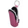 Homakover Portable Lip Balm Organizer Case with Keychain Travel Chapstick Holder Storage Bag Waterproof Small Cosmetic Organizer AntiLost Lipstick Lip Gloss Sleeve Pouch Keeper Case Rose Red Large