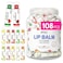Dmsky DMSKY Lip Balm Bulk 108 Pack Lip Balm Hydrating with Vitamin E and Coconut Oil 12 Flavors Lip Moisturizer Treatment Party Favors Bulk Gift