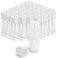 JuLand 50 Pack Empty Lip Balm Containers Bulk 55ml Clear TwistUp Tubes with White Caps Refillable Chapstick Tube for DIY Lip Balm Making