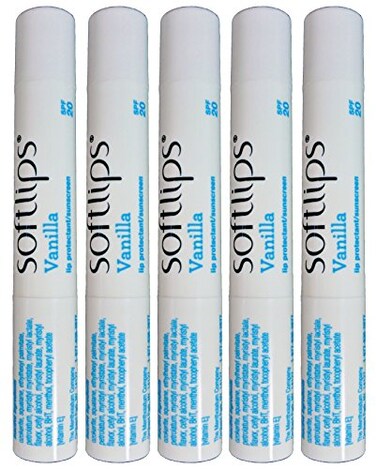 SoftLips Softlips Lip Balm Protectant SPF 20 Vanilla Pack of 5