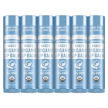 Dr. Bronner's Dr Bronners Organic Lip Balm 6Pack 15oz Natural Moisturizing PetroleumFree Lip Moisturizer with Beeswax Avocado Oil for Dry Lips Men Women Unscented