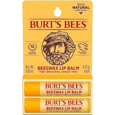 Burt's Bees Burts Bees Lip Balm Original Beeswax Lip Moisturizer With Responsibly Sourced Beeswax TintFree Natural Origin Conditioning Treatment 2 Tubes 015 oz