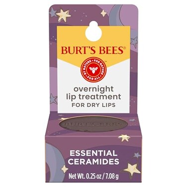 Burt's Bees Burts Bees Original Overnight Intensive Lip Treatment Moisturizing Restorative Reduces Fine Lines Vitamin E Ceramides Oils Natural Origin Lip Care 025 Oz