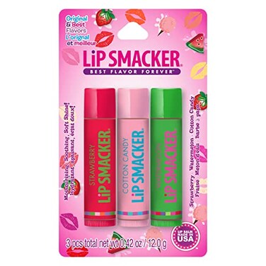 Lip Smacker s Flavored Lip Balm Original Best Moisturizing Soothing Trio Strawberry Watermelon Cotton Candy