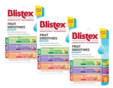 Blistex Fruit Smoothies Lip Moisturizers 3 Sticks 010 oz each Pack of 3