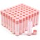 LotFancy Lip Balm Tubes Empty 50PCS 55ml 316 Oz Clear Lip Balm Container Tubes with Pink Caps BPA Free Leak Free Refillable