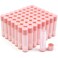LotFancy Lip Balm Tubes Empty 50PCS 55ml 316 Oz Clear Lip Balm Container Tubes with Pink Caps BPA Free Leak Free Refillable