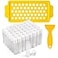 LotFancy Lip Balm Tubes Kit with Filling Tray Spatula 50 Pcs 55ml 316 oz Clear Empty Lip Balm Containers with White Caps BPAFree LeakResistant