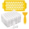 LotFancy Lip Balm Tubes Kit with Filling Tray Spatula 50 Pcs 55ml 316 oz Clear Empty Lip Balm Containers with White Caps BPAFree LeakResistant
