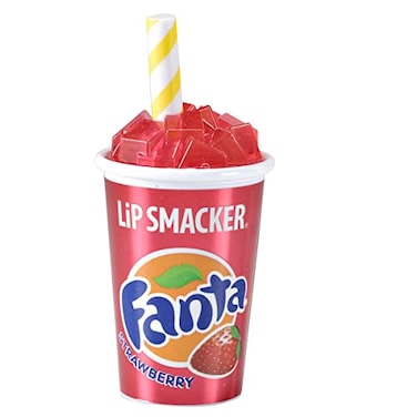 Lip Smackers Lip Smacker Coca Cola Lip Balm Moisturizing Collectible Beverage Cup Design Sheer Finish for Smooth Lips Strawberry Fanta