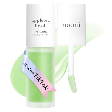 NOONI Korean Lip Oil Appletea LongLasting Moisturizing Plumping Revitalizing Lip Stain for Dry Lips Waterproof No Peel Off Hydrating Stocking Stuffers Tween Girls Trendy Stuff 012 FL Oz