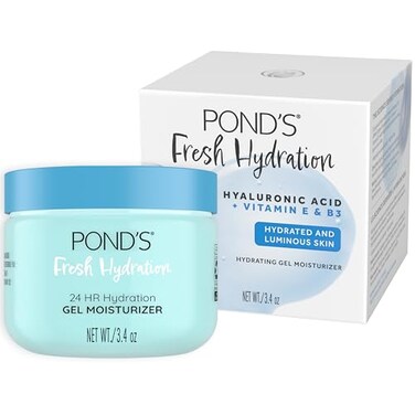 POND'S PONDS Fresh Hydration Gel Moisturizer 24 HR Hydration with Vitamin E Hyaluronic Acid Vitamin B3 Alcohol OilFree Face Moisturizer Dermatologist Tested 34 oz