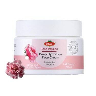 OTACI RoseInfused Herbal Face Cream UltraNourishing Vegan Moisturizer for Deep Hydration Smooth Texture Radiant Glow 50ml
