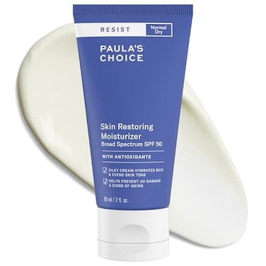 Paula's Choice Paulas Choice RESIST Skin Restoring Moisturizer SPF 50 UVA UVB Protection Shea Butter Niacinamide AntiAging Sunscreen for Dry Skin 2oz