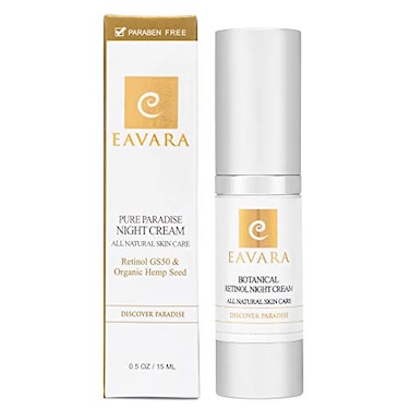 Eavara Organic Retinol Night Cream Overnight Natural Face Moisturizer Cream with Hyaluronic Acid Shea Butter and Aloe Vera