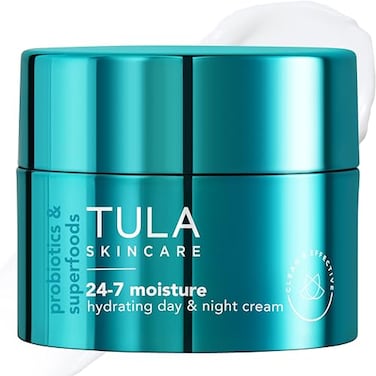 TULA Skin Care 247 Chrome Hydrating Day Night Cream AntiAging Moisturizer for Face Contains Watermelon Blueberry Extract in Chrome Packaging 15 oz