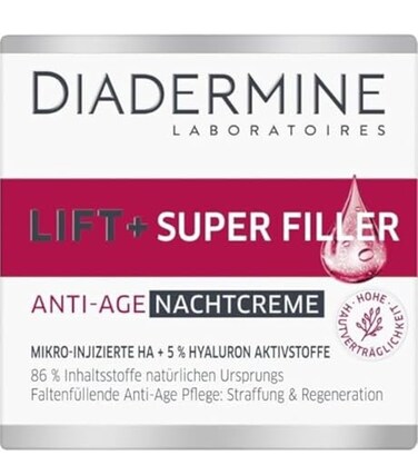 Diadermine Lift Superfiller Hyaluron AntiAge Night Cream 176 Floz 50 ml
