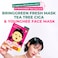 BRING GREEN Fresh Facial Sheet Mask Set 10 Sheets Tea Tree Cica Soothing Hydrating Face Mask for Sensitive Skin