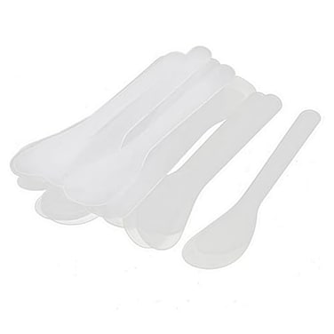 ASTRQLE 24PCS 13cm 52 Plastic Spatulas Spoon Makeup Cosmetic Mask Tip Spatula Skin Care Facial Cream Scoop For DIY Mixing Sampling Beauty Tool White