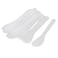 ASTRQLE 24PCS 13cm 52 Plastic Spatulas Spoon Makeup Cosmetic Mask Tip Spatula Skin Care Facial Cream Scoop For DIY Mixing Sampling Beauty Tool White