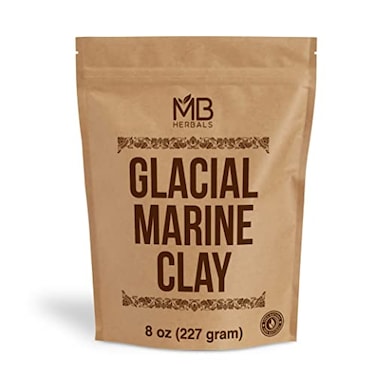 MB Herbals Glacial Marine Clay 8 oz 05 LB For Face Packs Masks Soap Making