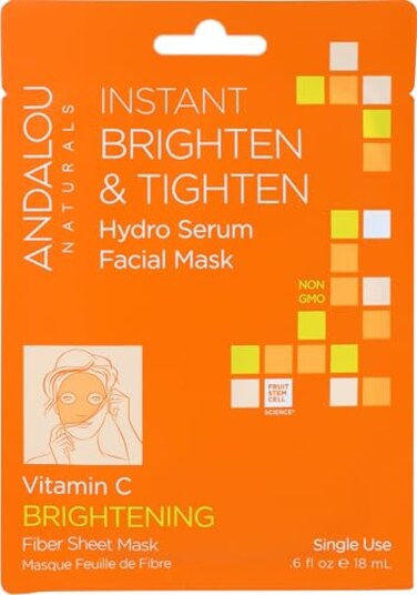 Andalou Naturals Instant Brighten Tighten Hydro Serum Facial Mask 06 Fluid Ounce