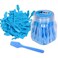 AMT 110 PCS Cosmetic Spatula 25 Make Up Disposable Plastic Spatula Facial Cream Mask Scoop Skin Care Plastic Spoon for Mixing Sampling 110 PCS
