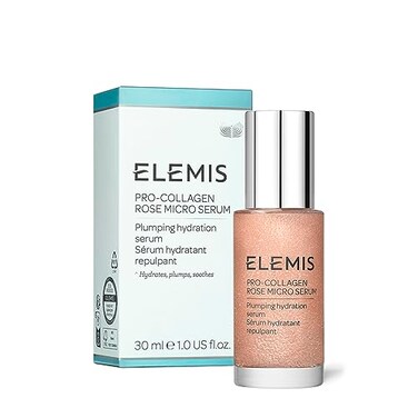 ELEMIS ProCollagen Rose Micro Serum Hydration serum that plumps soothes and nourishes your skin while reducing fine lines wrinkles