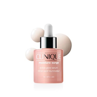 Clinique Moisture Surge Active Glow Serum with Lactic Acid Hyaluronic Acid Vitamin C Hydrating Lightweight Oil Free 1 fl oz