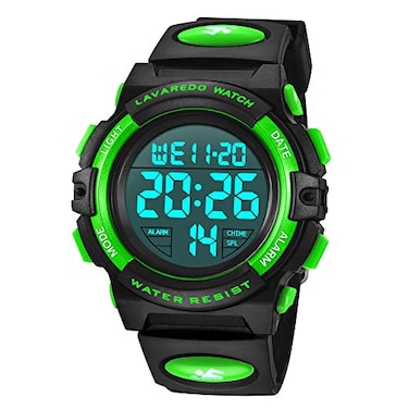A ALPS Boys Digital Sport Watch with Alarm Waterproof Shockproof Rubber Band 315 Years