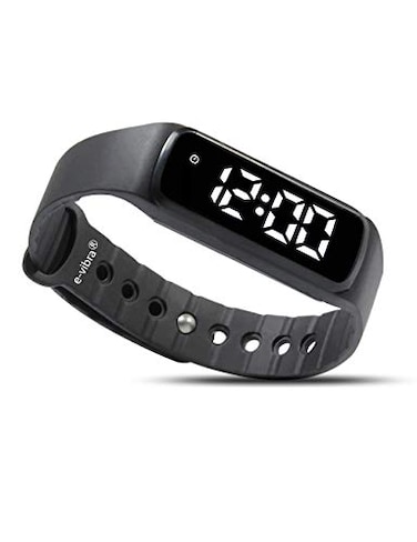 e-vibra evibra Potty Training Watch Silent Vibrating Alarm Watch Pill Reminder Wristband with Countdown Timer Black