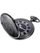 Hicarer Mens Quartz Pocket Watch with Black Dial and Chain Black Quartz Movement