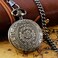 Realpoo Bronze Large Decorative Flower Pattern Pocket Watch White Roman Numeral Scale Quartz Pocket Watches for Men with Chain