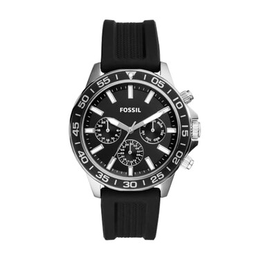 Fossil Bannon Multifunction Black Silicone Watch BQ2494