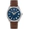 Bulova Marc Anthony Sport Strap Quartz Watch Stainless Steel Sapphire Crystal Blue and Brown
