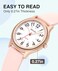 Beeasy Waterproof Nurse Watch 38mm Analog Watch with 1224 Time Easy Read Luminous Dial Soft Silicone Band for Comfort Silent Second Hand Nursing Watch for Student Nurses Doctors