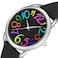 Bisley 38MM Women Watch Big Numeral Dial Easy to Read Black Silicone Strap Watch