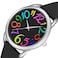 Bisley 38MM Women Watch Big Numeral Dial Easy to Read Black Silicone Strap Watch