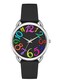 Bisley 38MM Women Watch Big Numeral Dial Easy to Read Black Silicone Strap Watch