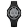 GOLDEN HOUR Waterproof Sport Womens Digital Chronograph Silicone Strap Watch in Black Case