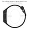 GOLDEN HOUR Waterproof Sport Womens Digital Chronograph Silicone Strap Watch in Black Case