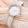 NUOVO Womens Rose Gold Diamond Casual Watch Leather Strap Analog Display Waterproof