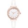 NUOVO Womens Rose Gold Diamond Casual Watch Leather Strap Analog Display Waterproof