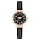NUOVO Womens Rose Gold Watch with Diamonds Arabic Numerals Waterproof Casual Style with Crystal Accented Leather Strap Analog Display